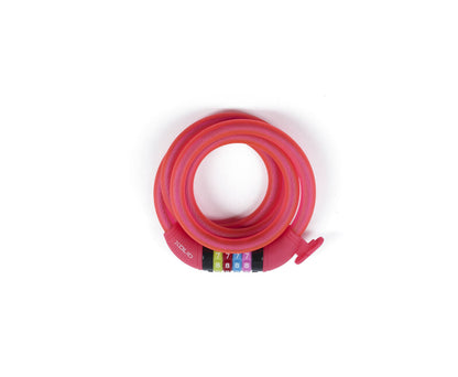 Xolid Kabel Cijferslot 12mm x 1200mm Rose, Fietsbeveiliging