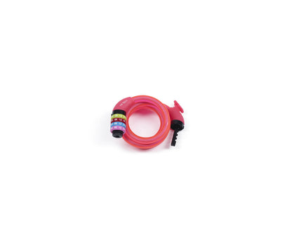 Xolid Kabel Cijferslot 12mm x 1200mm Rose, Fietsbeveiliging