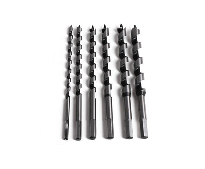 Boorset 6 dlg, 230 mm, slangenboor, 8-18 mm houtbewerking