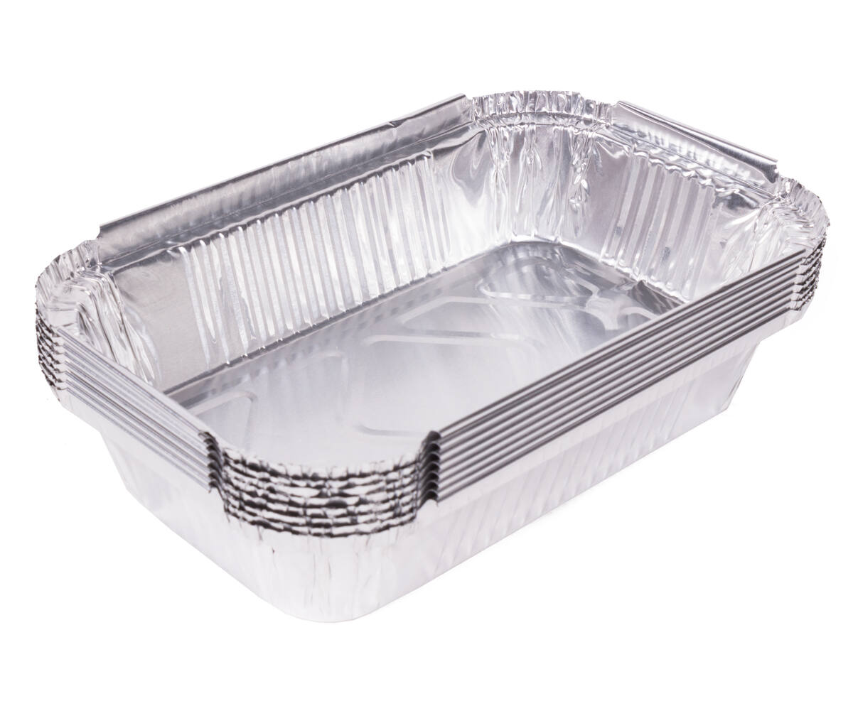 Alu BBQ Grillschalen Set 8 st., 17x10.5x4 cm, ideaal voor vlees grillen