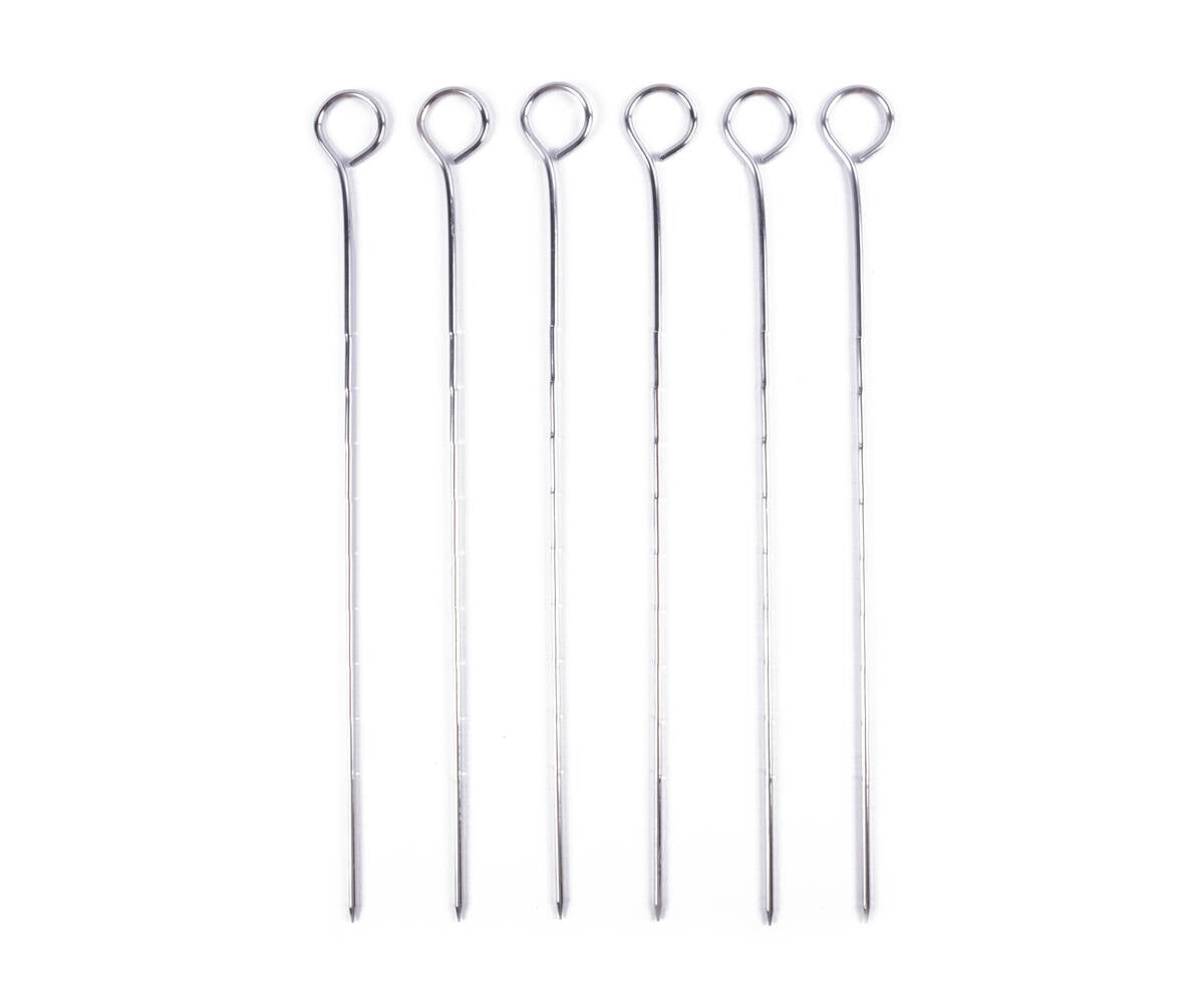 6-delige BBQ Spiezen Set 28 cm - Ideaal voor vlees en groenten grillen
