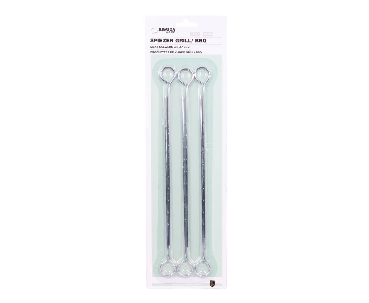 6-delige BBQ Spiezen Set 28 cm - Ideaal voor vlees en groenten grillen