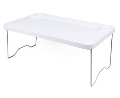 Opklapbare Laptoptafel 57x35x23 cm, ideaal voor bed en bankgebruik.