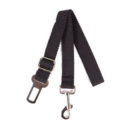 Verstelbare Honden Autogordel 42-70 cm, 360° Haak, Zwart