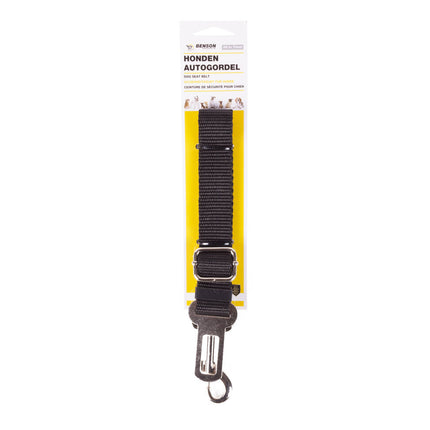 Verstelbare Honden Autogordel 42-70 cm, 360° Haak, Zwart