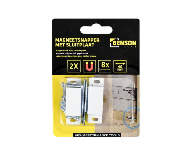 Magneetsnapper 46 mm 2-delig - Sterke sluiting voor kasten en deuren