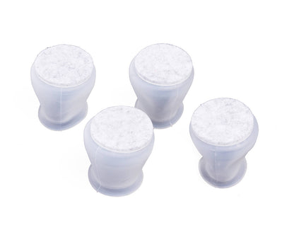 Witte Siliconen Stoelpoot Beschermers, Anti-Kras, Ø28 mm, Geluidsreductie