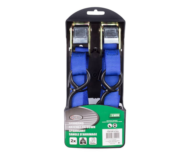 Spanband Set 3m 200kg, Ideaal voor Veilig Lading Transport
