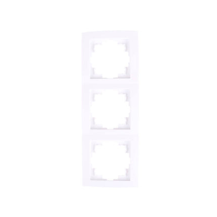 Afdekraam 3-voudig Wit, 223x81x10mm, voor schakelaars en stopcontacten.