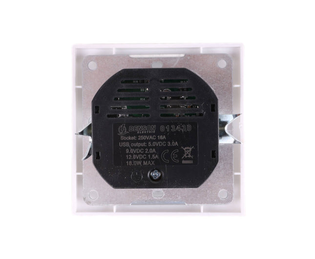 Stopcontact RA Inbouw 250V 16A met USB-A/C 18W Wit voor Opladen