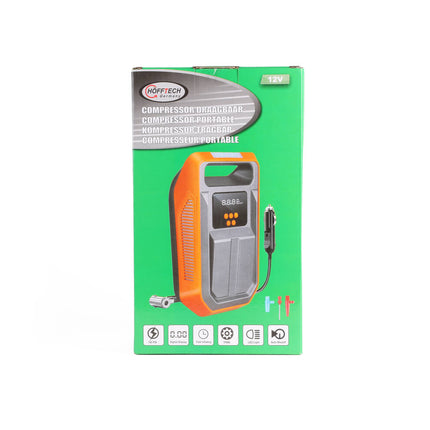 12V Compressor 150 PSI, 60cm Slang, Inclusief LED, Voor Auto & Fiets