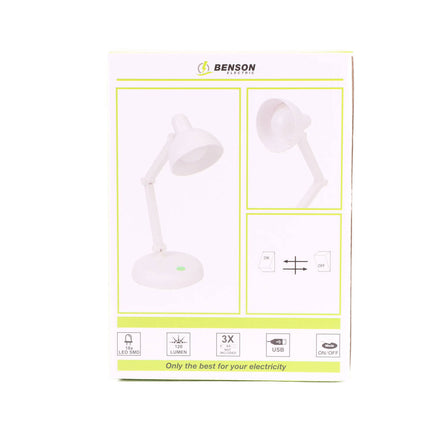 Opvouwbare Draadloze LED Bureaulamp, 120 Lumen, 6000K, Wit, USB-Optie