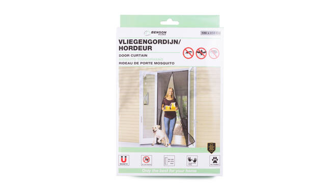 Hordeur vliegengordijn magnetisch 100 x 210 cm