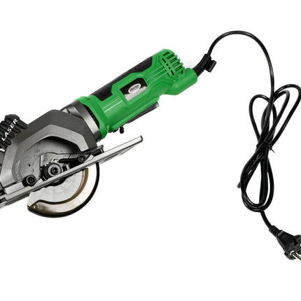Cirkelzaag 480W ø115 mm, 3500 RPM, Lasergeleider voor Precisie.