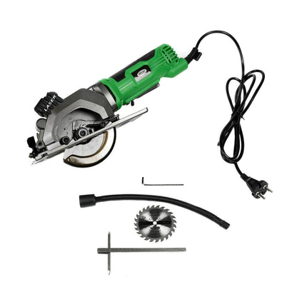 Cirkelzaag 480W ø115 mm, 3500 RPM, Lasergeleider voor Precisie.