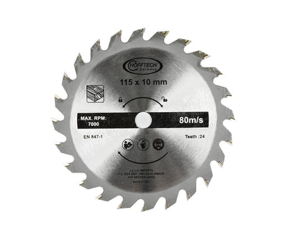 Cirkelzaag 480W ø115 mm, 3500 RPM, Lasergeleider voor Precisie.