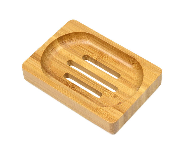 Bamboe Zeepbakje 7x10cm, 3 sleuven voor optimale waterafvoer
