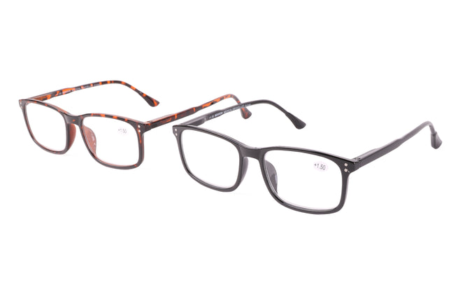 Leesbril alabama mix display – Kleuren zwart, bruin