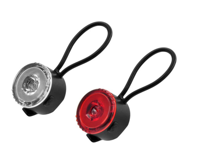 Compacte LED Fietslamp Set met 3 Lichtstanden en Inclusief Batterijen