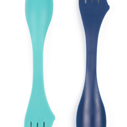 3-in-1 bestek/ spork 2 dlg – Lengte 17,5 cm, Breedte 32 mm, Materiaal kunststof
