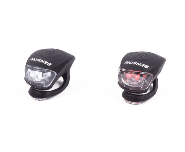 LED Fietslamp Set: Silicone, Waterdicht, 3 Lichtstanden, Inclusief Batterijen