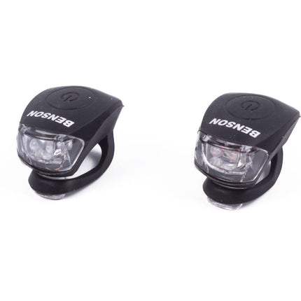 LED Fietslamp Set: Silicone, Waterdicht, 3 Lichtstanden, Inclusief Batterijen