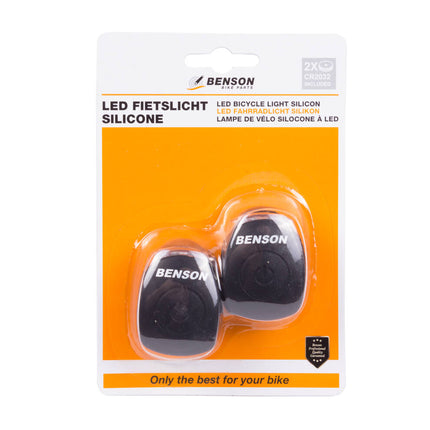 LED Fietslamp Set: Silicone, Waterdicht, 3 Lichtstanden, Inclusief Batterijen