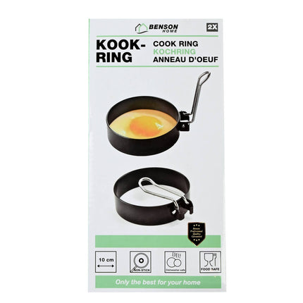 Kookring Set 2 stuks ø10 cm - Perfect voor Eitjes en Pancakes