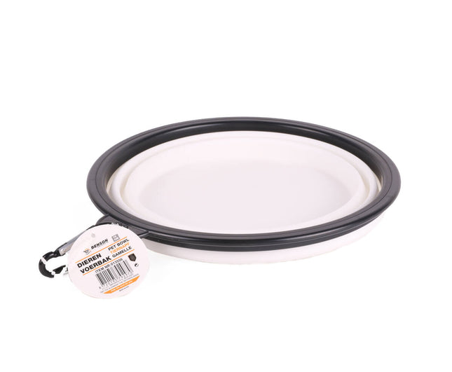 Opvouwbare Voerbak 13 cm Wit - Handig voor Reizen en Wandelen