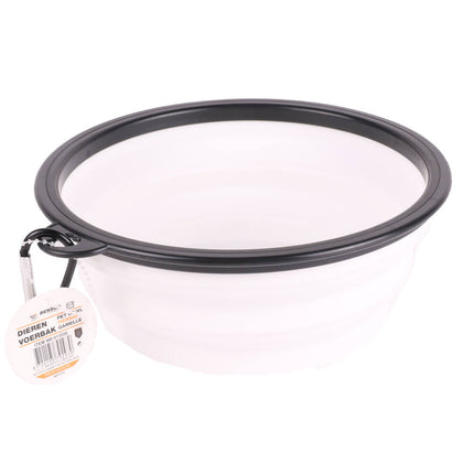 Opvouwbare Voerbak 13 cm Wit - Handig voor Reizen en Wandelen