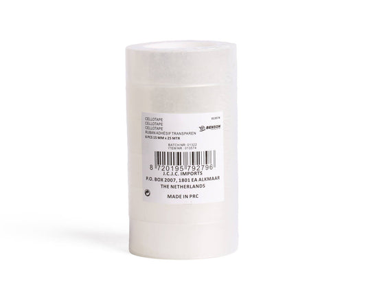 Cellotape Set 6x - 15mm x 25m, ideaal voor knutselprojecten.