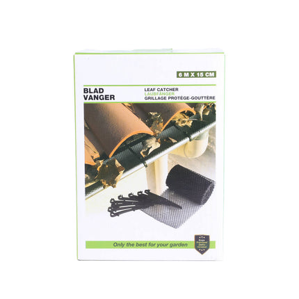 Bladvanger 6m x 15cm: Beschermt goten tegen bladeren en vogels.