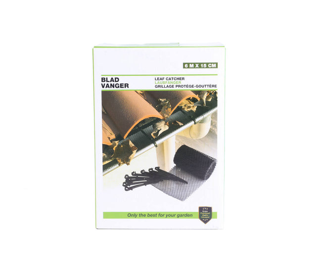 Bladvanger 6m x 15cm: Beschermt goten tegen bladeren en vogels.