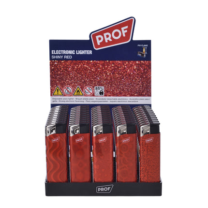 Aansteker shiny red – Kleur Shiny rood, Type Gasaansteker, Compact