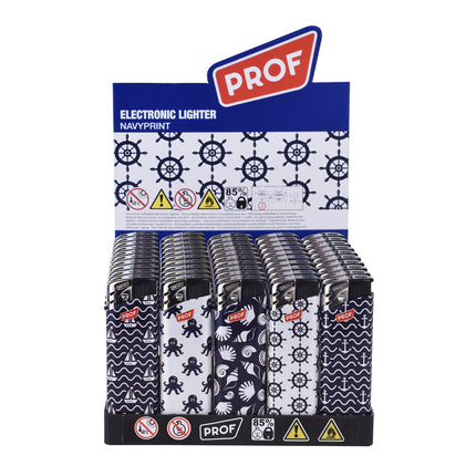 Aansteker navyprint – Design Navy kleurig, Type Gasaansteker, Compact