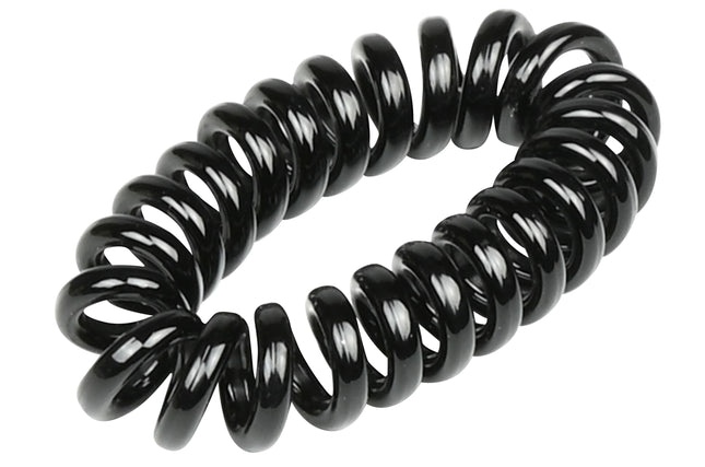 Haarelastiek kabel 8 dlg zwart – Diameter 35 mm, Dikte 2 mm, Kleur zwart, 35 mm