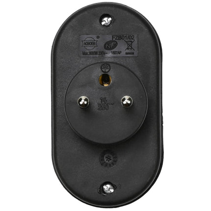 Stekker A-Pin Duo Verloop Zwart 16A 230V voor FR/BE gebruik