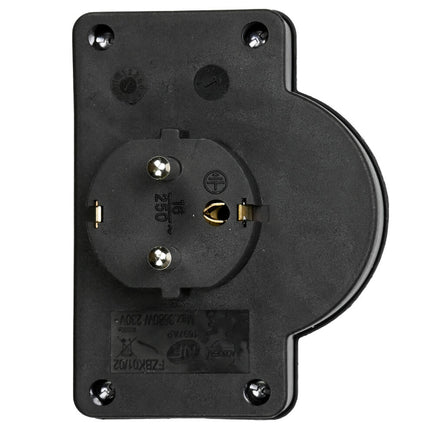 A-pin Stopcontact + Schakelaar Zwart 230V, Ideaal voor BE/FR Markt