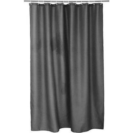 Grijs Douchegordijn 180x200 cm met 12 Ophanghaken, 100% Polyester