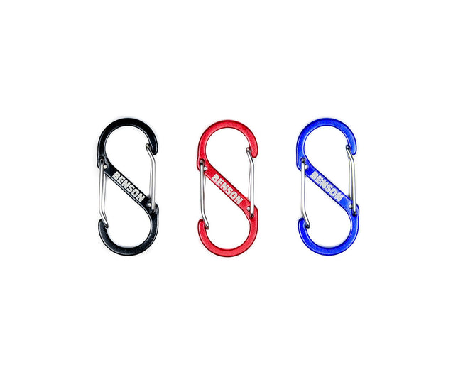 Karabijnhakenset 3 stuks, 50 mm, ideaal voor kamperen en reizen.