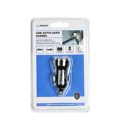 USB Autolader 2 Poorten 2.1A 12-24V - Ideaal voor Auto & Truck