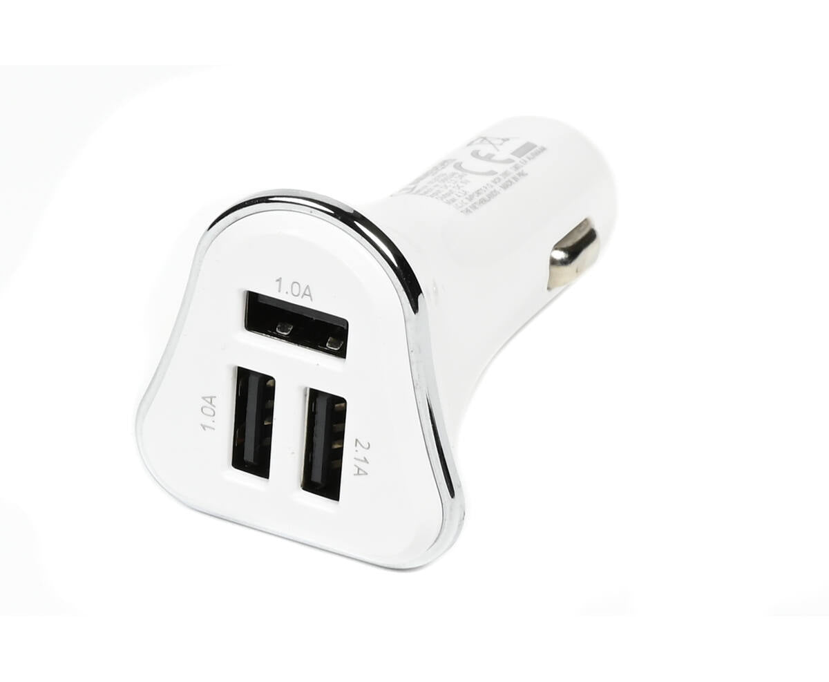 Autolader 3 USB Poorten, 4.1A, 12-24V - Opladen Smartphones Onderweg