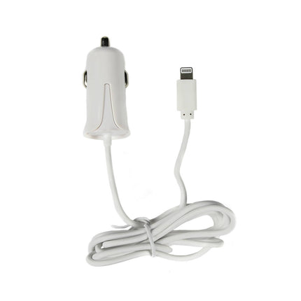 Autolader 12-24V met 1.2m Lightning Kabel - Snel Opladen Onderweg