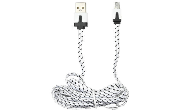 USB micro USB kabel 2 mtr nylon