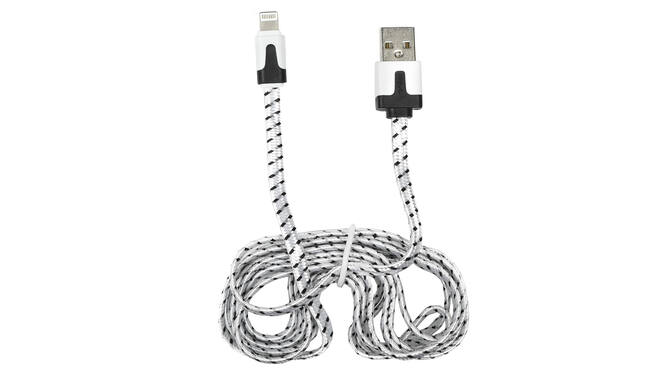 USB lightning kabel 2 mtr nylon