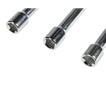 Dop Verlengstuk Set 3-dlg 1/2" x 3"/6"/9" voor moeilijk bereikbare bouten.
