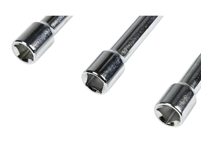 Dop Verlengstuk Set 3-dlg 1/2" x 3"/6"/9" voor moeilijk bereikbare bouten.