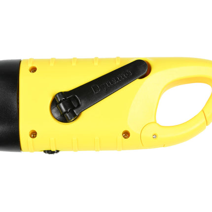 Solar Zaklamp 1W met Karabijnhaak, Dynamo, LED 12 Lumen, 124mm