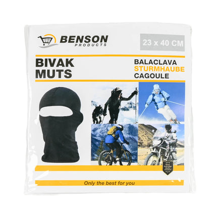 Bivakmuts – Materiaal 100% polyester, Afmeting 23 x 40 cm, 40 cm