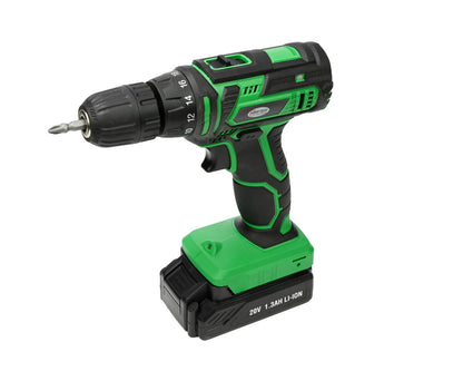 20V Accu Boormachine 1.3Ah Li-ion, 2-Speed, 35Nm, LED, 0-1400 RPM